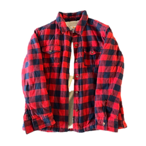 Field & Stream Women’s Sherpa Fleece Lined Flannel Shirt Jacket button down M